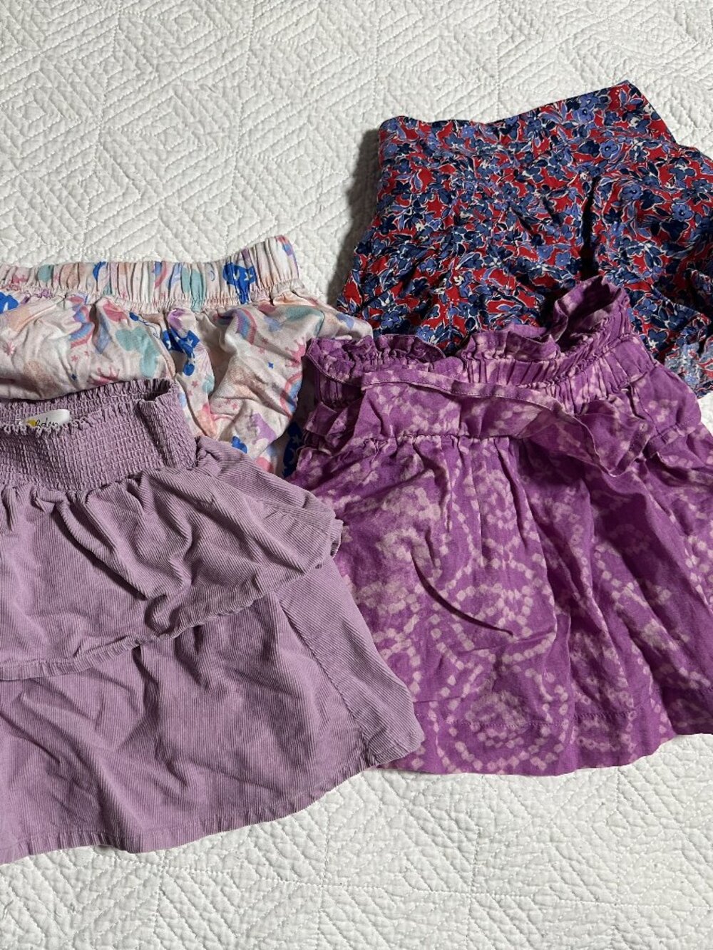 Girls 4-Skirt Bundle Boden Crew Cuts, Disney 3T